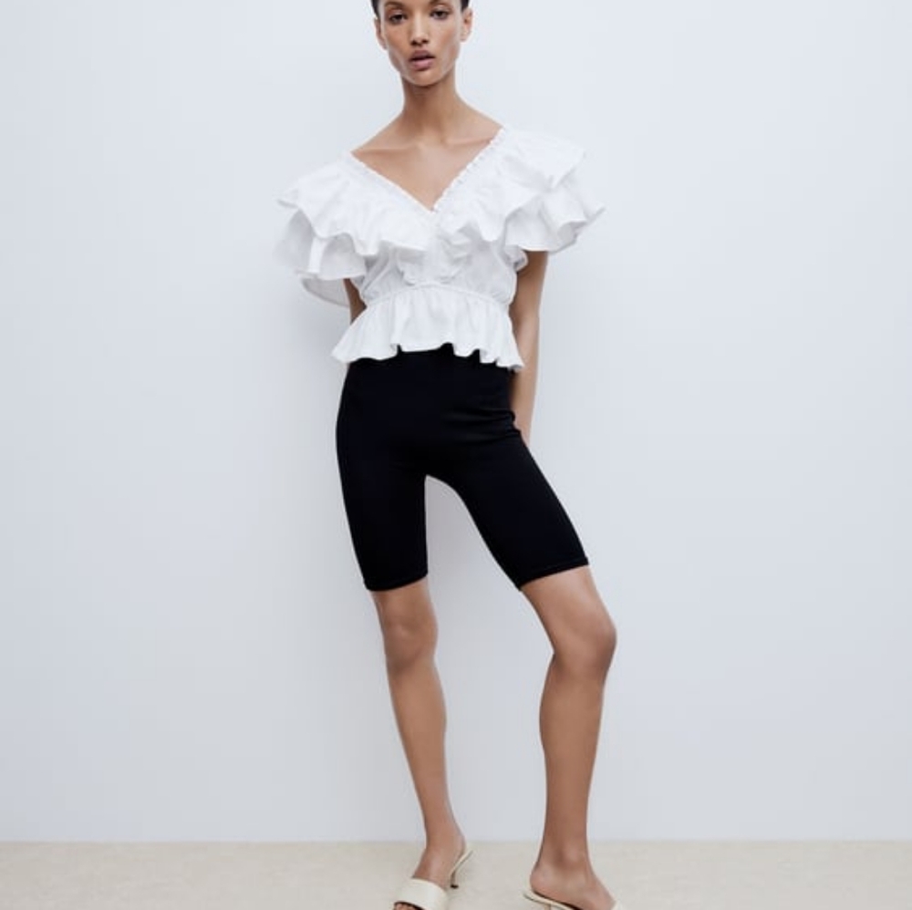 Zara Ruffle Crop Top - Picture 3 of 3